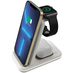CANYON wireless charger WS-304 15W 3in1 Cosmic Latte - 1