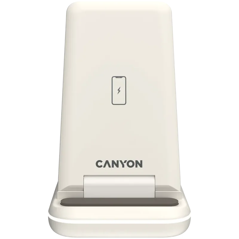 CANYON wireless charger WS-304 15W 3in1 Cosmic Latte - 1