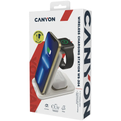 CANYON wireless charger WS-304 15W 3in1 Cosmic Latte - 8