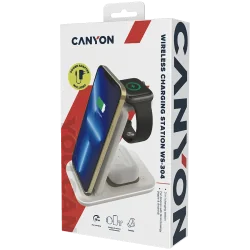 CANYON wireless charger WS-304 15W 3in1 Cosmic Latte - 8