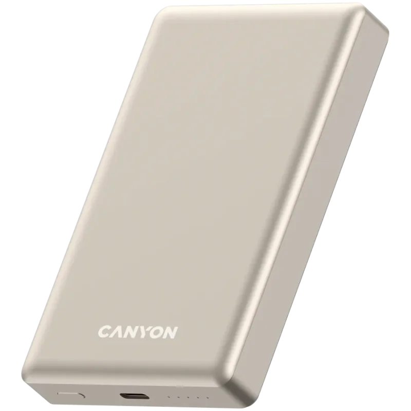 CANYON power bank OnPower 510 slim Magnetic 10000 mAh PD20W Beige - 1