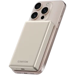 CANYON power bank OnPower 510 slim Magnetic 10000 mAh PD20W Beige - 6
