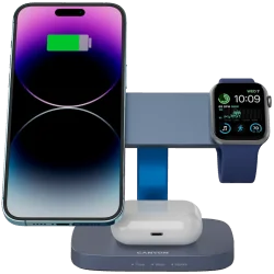 CANYON Wireless Charging Station Hexagon 310 3in1 DarkGrey/Blue - 5