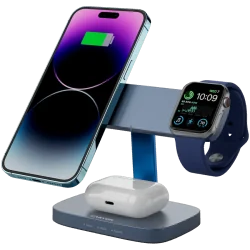 CANYON Wireless Charging Station Hexagon 310 3in1 DarkGrey/Blue - 6