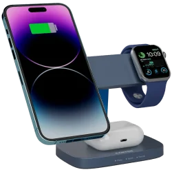 CANYON Wireless Charging Station Hexagon 310 3in1 DarkGrey/Blue - 7