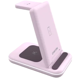 CANYON wireless charger WS-304 15W 3in1 Iced Pink - 4