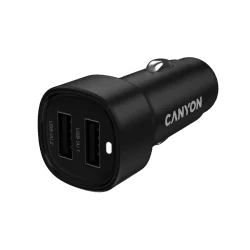 CANYON car charger OnDrive 24 24W 2xUSB-A Black - 1