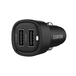 CANYON car charger OnDrive 24 24W 2xUSB-A Black - 2