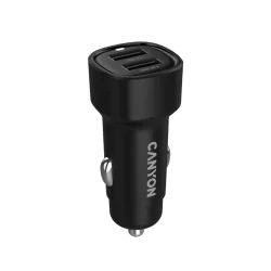 CANYON car charger OnDrive 24 24W 2xUSB-A Black - 3
