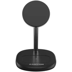 CANYON wireless charger WCS-205 15W Qi2 2in1 Black - 2