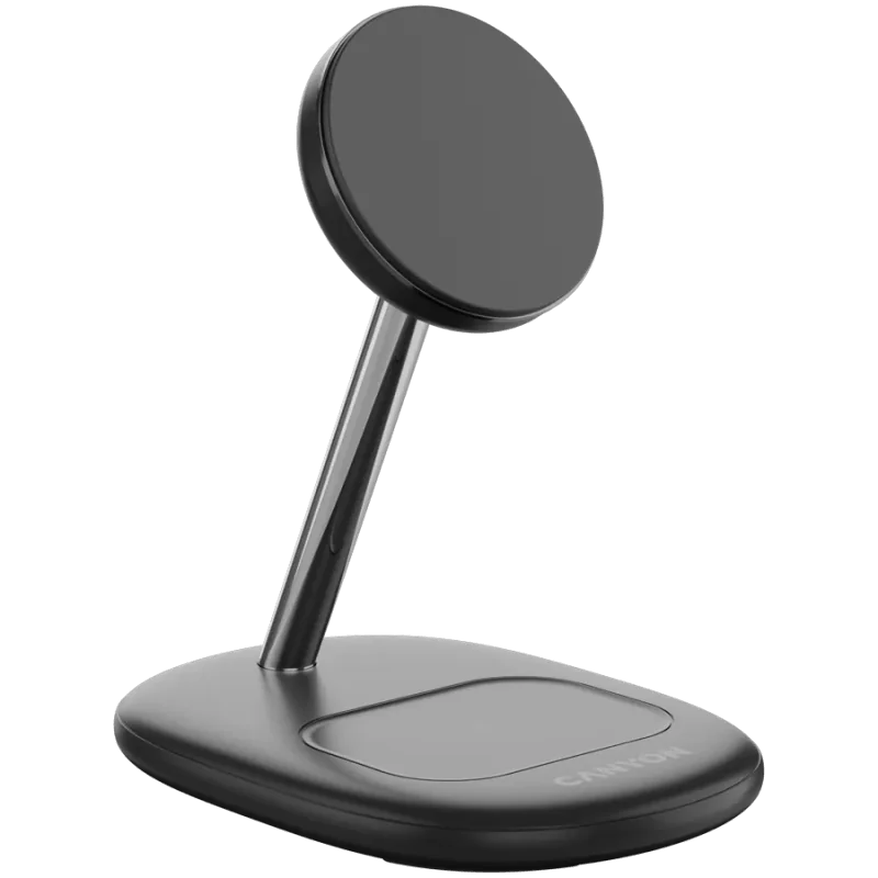 CANYON wireless charger WCS-205 15W Qi2 2in1 Black - 1