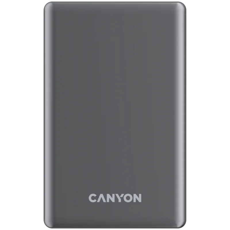 CANYON power bank OnPower 505 slim Magnetic 5000 mAh PD20W Dark Grey - 1