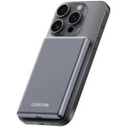 CANYON power bank OnPower 505 slim Magnetic 5000 mAh PD20W Dark Grey - 6