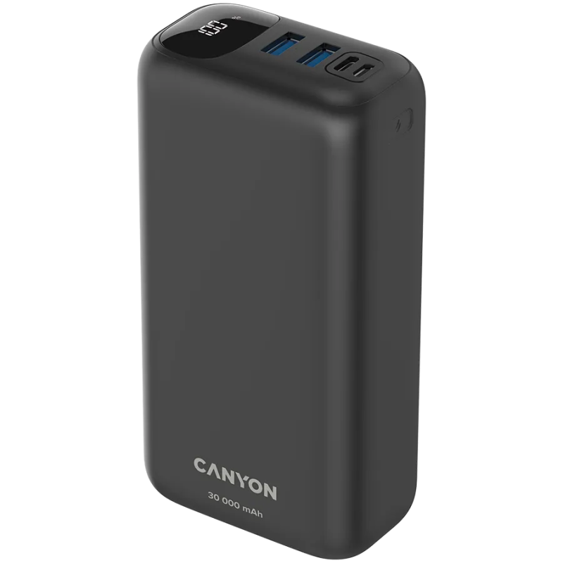 CANYON power bank PB-301 LED 30000 mAh PD 20W QC 3.0 Black - 1