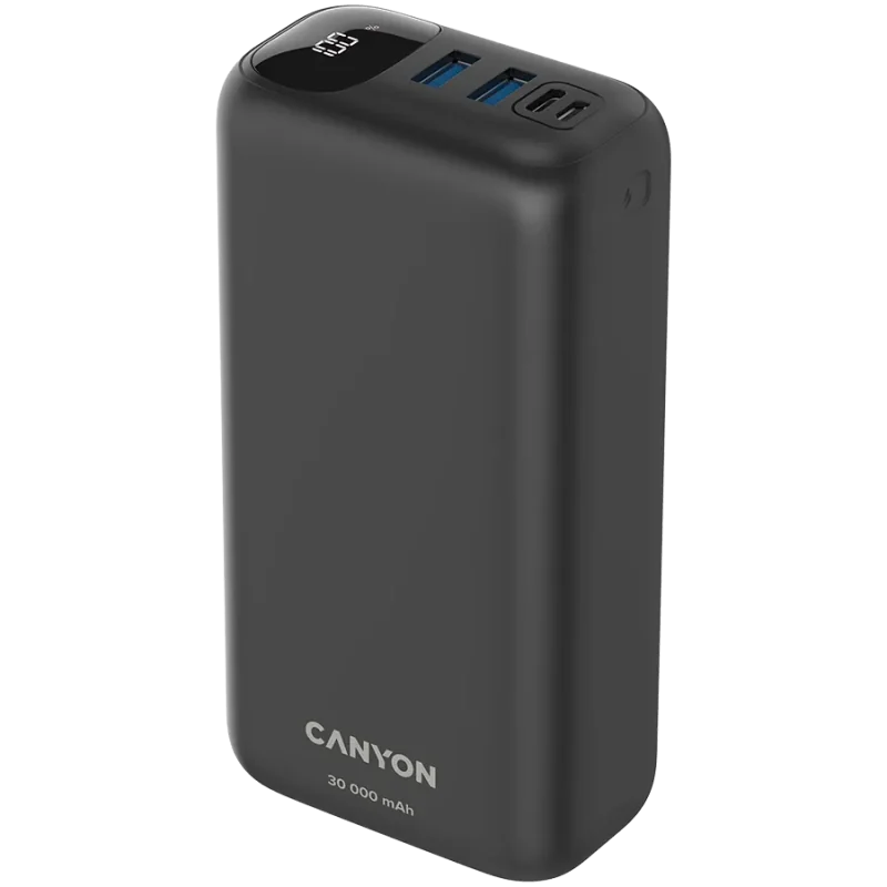 CANYON power bank PB-301 LED 30000 mAh PD 20W QC 3.0 Black - 1