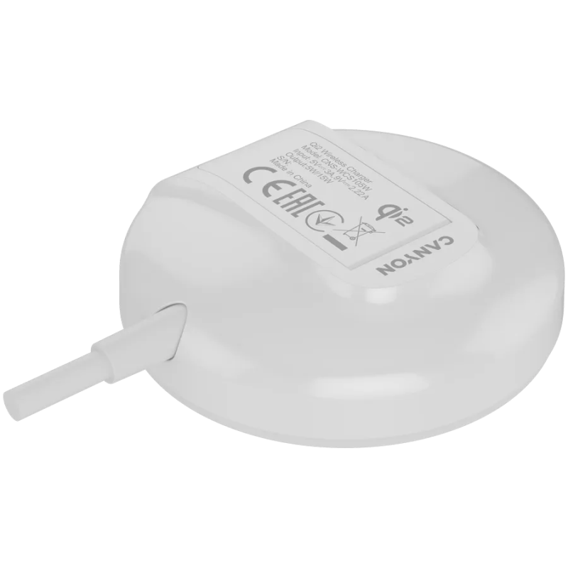 CANYON wireless charger WS-105 15W Qi2 White - 1