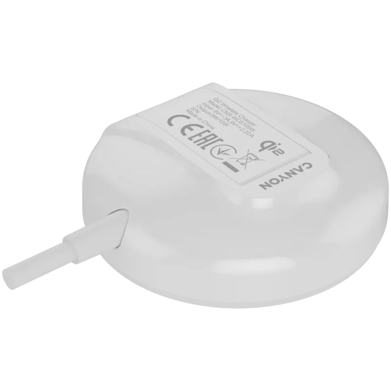 CANYON wireless charger WS-105 15W Qi2 White - 1