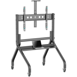ONKRON Mobile TV stand with bracket 60"-120" Screens up to 150 kg, Black - 1