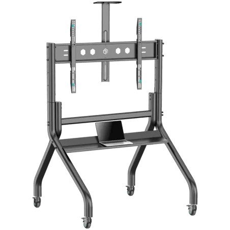 ONKRON Mobile TV stand with bracket 60"-120" Screens up to 150 kg, Black - 1