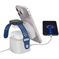 Canyon 4 in 1 Wireless Charging Stand, 30W max, Size: 70x70x70.3mm, weight: 414g, with 65W charger and 1M cable, white - 4