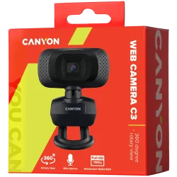 CANYON webcam C3 HD 720p Black - 2