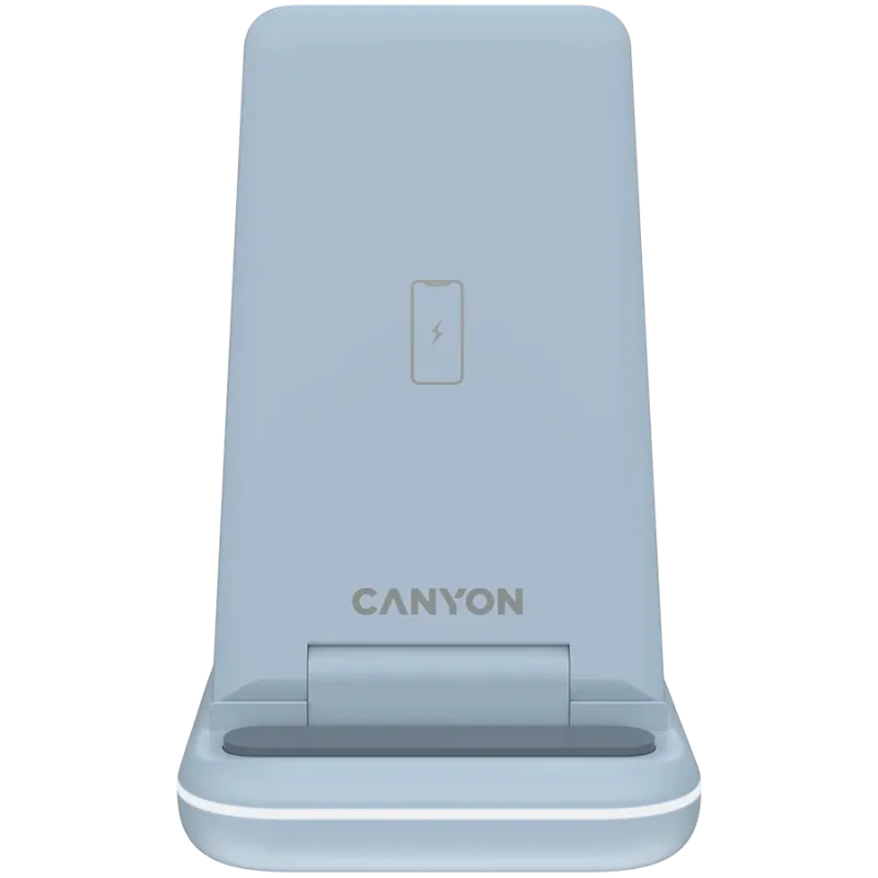 CANYON wireless charger WS-304 15W 3in1 Blue - 1