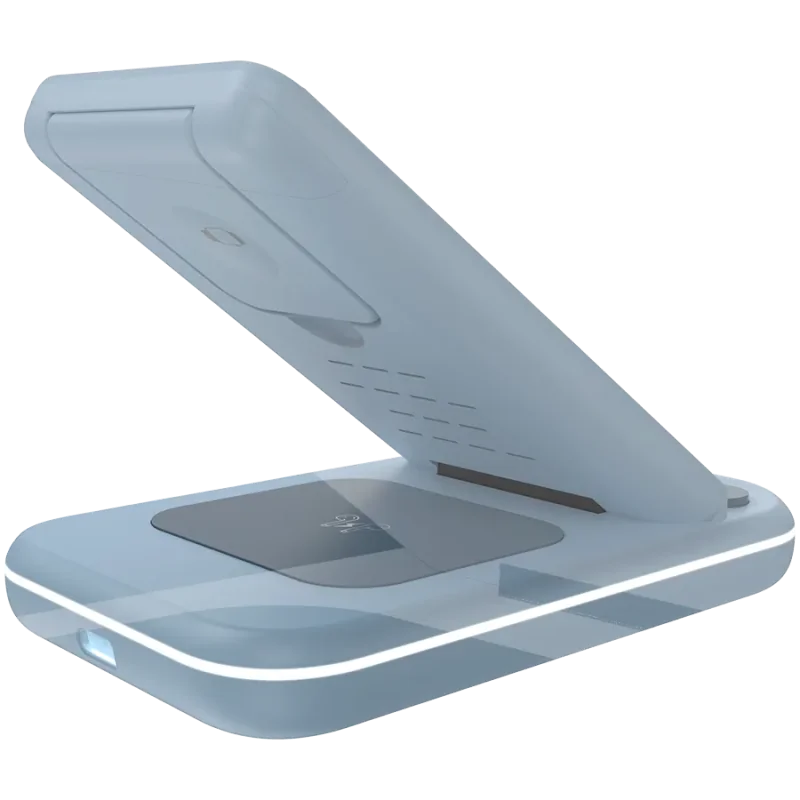 CANYON wireless charger WS-304 15W 3in1 Blue - 1