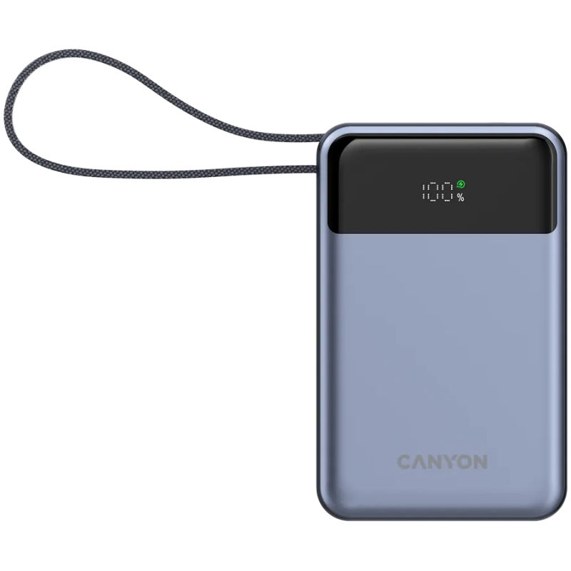 CANYON power bank OnPower 600 built-in cable 20000 mAh PD65W Dark Grey - 1