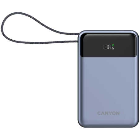 CANYON power bank OnPower 600 built-in cable 20000 mAh PD65W Dark Grey - 1