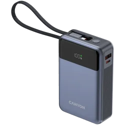 CANYON power bank OnPower 600 built-in cable 20000 mAh PD65W Dark Grey - 3