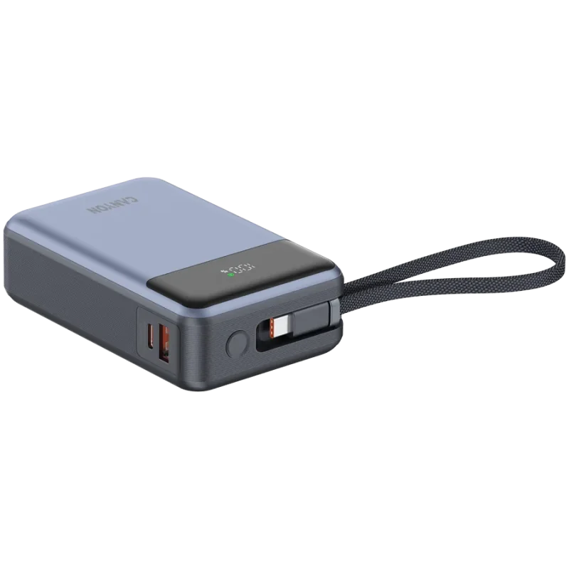 CANYON power bank OnPower 600 built-in cable 20000 mAh PD65W Dark Grey - 1