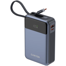 CANYON power bank OnPower 600 built-in cable 20000 mAh PD65W Dark Grey - 6