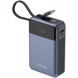 CANYON power bank OnPower 600 built-in cable 20000 mAh PD65W Dark Grey - 6