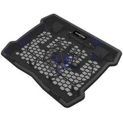 CANYON NS02, Cooling stand single fan with 2x2.0 USB hub, support up to 10”-15.6” laptop, ABS plastic and iron, Fans dimension:1