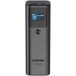CANYON power bank PB-2010 TFT 27000 mAh 97.2Wh PD140W QC 3.0 Dark Grey - 1