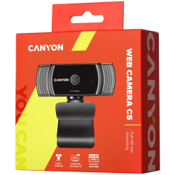 CANYON webcam C5 Full HD 1080p Auto Focus Black - 3