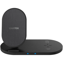 CANYON wireless charger WS-202 10W 2in1 Black - 1