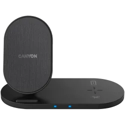 CANYON wireless charger WS-202 10W 2in1 Black - 1