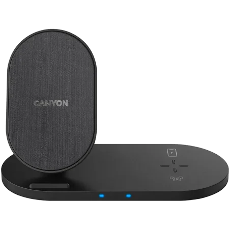 CANYON wireless charger WS-202 10W 2in1 Black - 1