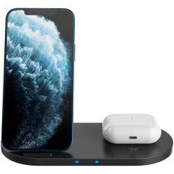 CANYON wireless charger WS-202 10W 2in1 Black - 2