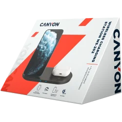 CANYON wireless charger WS-202 10W 2in1 Black - 3