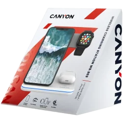 CANYON wireless charger WS-303 15W 3in1 White - 7