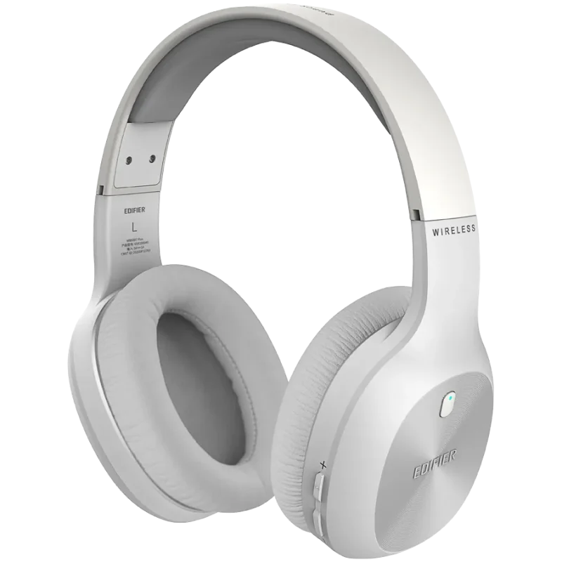 Edifier W800BT Plus Wireless Over-Ear Headphones, 40mm Dynamic Drivers, BT V5.1, Up To 55H Battery, USB-C, White - 1