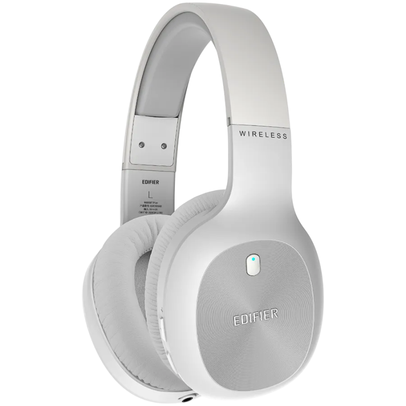 Edifier W800BT Plus Wireless Over-Ear Headphones, 40mm Dynamic Drivers, BT V5.1, Up To 55H Battery, USB-C, White - 1