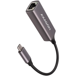 AXAGON ADE-TRC Type-C USB3.2 Gen 1 - Gigabit Ethernet 10/100/1000 Adapter, metal, titan grey - 1