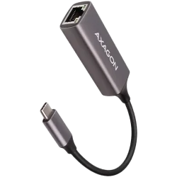 AXAGON ADE-TRC Type-C USB3.2 Gen 1 - Gigabit Ethernet 10/100/1000 Adapter, metal, titan grey - 1