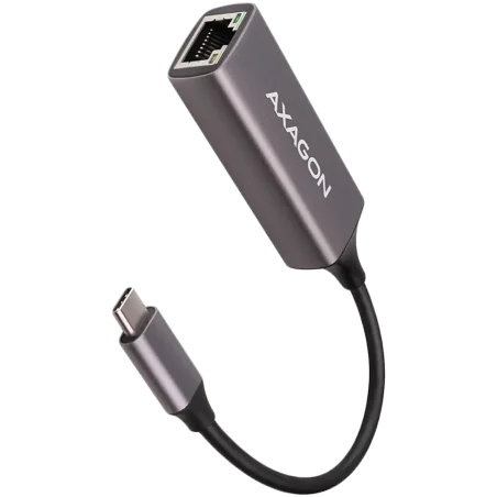 AXAGON ADE-TRC Type-C USB3.2 Gen 1 - Gigabit Ethernet 10/100/1000 Adapter, metal, titan grey - 1
