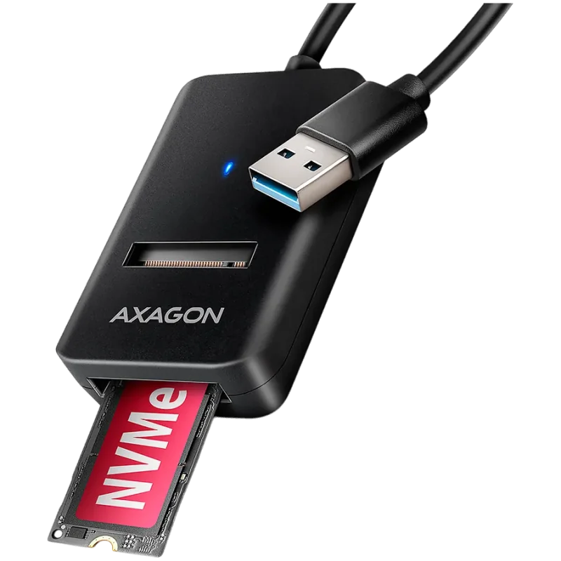 AXAGON ADM2-AM USB-A 3.2 Gen2 - 1x NVMe/SATA SDD Adapter - 1