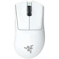 Razer DeathAdder V3 Pro - White Edition, Ergonomic Wireless Gaming Mouse, Speedflex Charging Cable USB Type C, 30000DPI, Optical