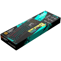 CANYON Nightfall GK-7, Wired Gaming Keyboard,Black 104 mechanical switches,60 million times key life, 22 types of lights,Removab